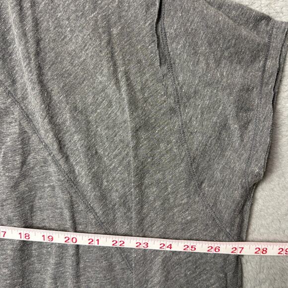 Free People Movement Oversized Tee Shirt Raw Hem Sleeve Gray Size S Athleisure - Picture 3 of 7